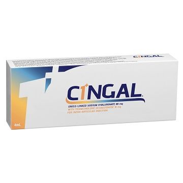 Siringa preriempita intra articolare cingal 4 ml 22mg/ml acido reticolato con 4,5 mg/ml triamcinolone esacetonide